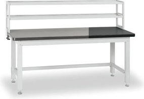 Prídavná kovová polica na náradie pre stoly G4, 2 police, nosnosť 40 kg, 1800 x 300 x 450 mm