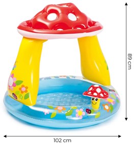 Intex Bazén, nafukovací bazénik pre deti, strieška na muchotrávku, Intex 57114