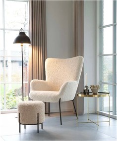 Krémovobiele kreslo z umelej kožušiny Glasgow – Bonami Essentials