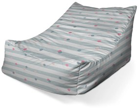 Sablio Sedací vak Lounge Bodky a pruhy - 120 x 100 x 80 cm