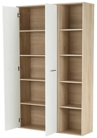 Kondela Skriňa s regálom, dub sonoma/biela, MAURUS NEW MA52