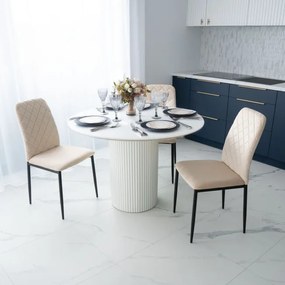 Jedálenská stolička MAVERIK zamatová, béžová