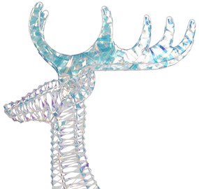 Vianočná stojaca lampa Dúhový jeleň 60 cm vrátane LED - Niji