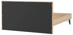 Dvojlôžková posteľ v dekore duba s roštom 160x200 cm v prírodnej farbe Ry – Tvilum