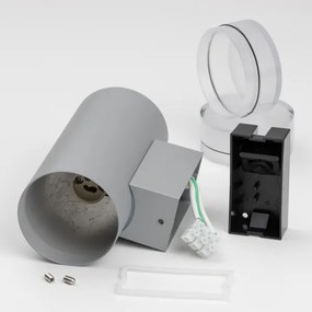 Brilagi - Vonkajšie nástenné svietidlo MATERA 2xGU10/30W/230V šedá IP54