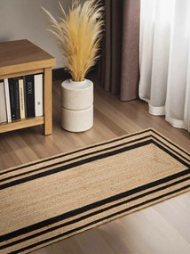 Hanse Home, Behúň Looma 106302 Natural Gold Black, 70x200, béžová, chodba / predsieň