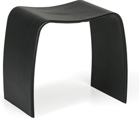 Drevená stolička BENTWOOD II, syntetická koža, čierna
