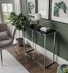 KONZOLA BELLA ČIERNY LESK + CHRÓM