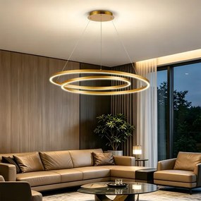 BRILAGI-LED Stmievateľný luster na lanku TWISTER LED/105W/230V 3000-6000K zlatá+DO