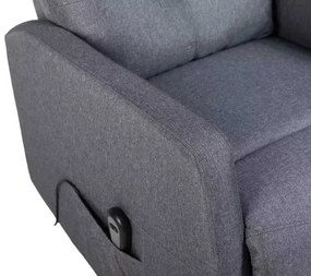 LuxuryForm DESIGN Elektricky polohovateľné televízne kreslo SEMIR - šedé