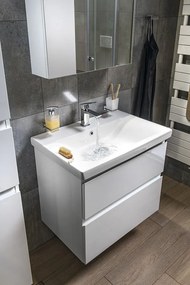 Aqualine Aqualine, ALTAIR vysoká skrinka s košom 40x184x31cm, čierna mat, ľavá, AI685L