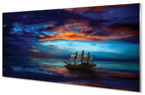 Obraz plexi Zamračené morská loď večer 100x50 cm