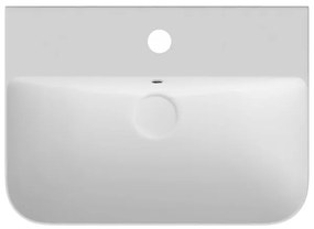 Isvea - Umývadlo na dosku/závesné SOTT AQUA 60,5x50 cm keramika/biela