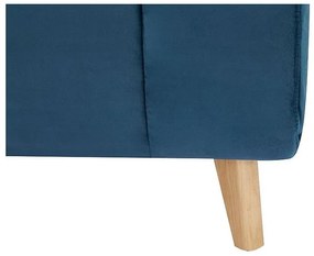 Modré rozkladacie kreslo BILLY VELVET