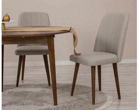 Jedálenský set Nidupo 5 (orech + krémová) (pre 2 osoby). Vlastná spoľahlivá doprava až k Vám domov. 1093764