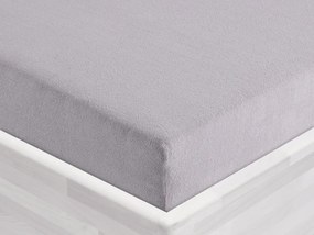 Detské froté napínacie prestieradlo do postieľky FR-028 Svetlo sivé 60 x 120 x 10 cm - do postieľky