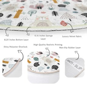 Biely detský koberec ø 80 cm Comfort – Mila Home