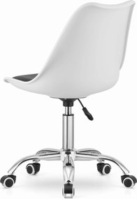 Otočná stolička ALBA bielo - čierna