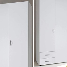 Sconto Šatníková skriňa SEBA 3 biela