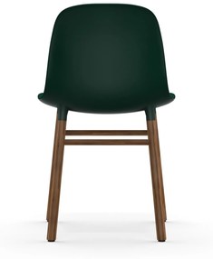 Stolička Form Chair – zelená/orech