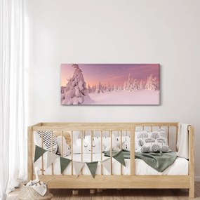 Obraz - Stromy pod snehovou prikrývkou (120x50 cm)
