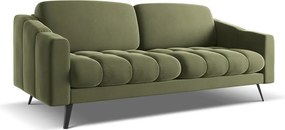 Zelená zamatová pohovka 202 cm Nalu – Makamii