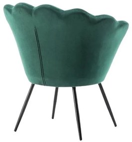LuxuryForm DESIGN Kreslo FREY VELUR s čiernymi nohami - zelené