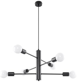 Čierne stropné svetlo Sollux Donato 6