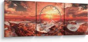 Obraz - Mars (s hodinami) (90x30 cm)