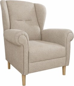 Svetlohnedé kreslo ušiak Swan – Ropez