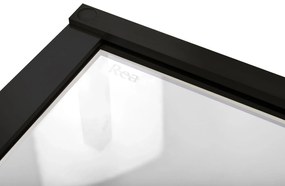 Rea Hugo Double, 2-krídlový sprchovací kút 90 (dvere) x 90 (dvere) x 200 cm, 6mm číre sklo, čierny profil, REA-K6601