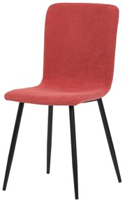 Autronic - Židle jídelní, červená látka, černý kov - DCL-964 RED2 AKCE