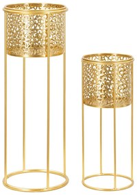 Kovové stojany na kvety 2 ks ø 17 cm (výška 46 cm) Nat – Mauro Ferretti