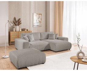 Svetlosivá menčestrová podnožka Justin – Ropez