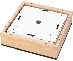 Stropné svietidlo NATURAL SQUARE 2xE27/15W/230V 31x31 cm borovica/čierna