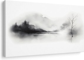 Obraz - Atramentová maľba krajiny (90x60 cm)