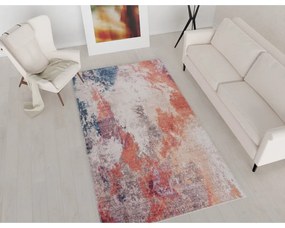 Červeno-modrý prateľný koberec behúň 200x80 cm - Vitaus
