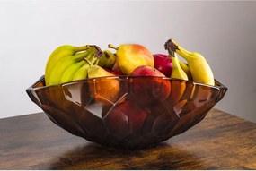 KRIŠTÁĽOVÁ MISKA BOHEMIA HONEY COMB SMOKEY 405MM