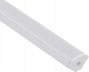 BERGE LED hliníkový profil rohový 1m biely - sada