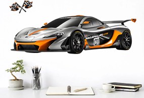 McLaren P1 GTR textilní prelepiteľná nálepka na stenu hárok 47 x 15 cm