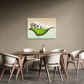 Sklenený obraz - Futbalové ihrisko (70x50 cm)