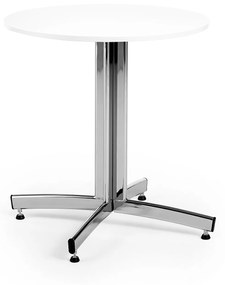 Okrúhly stôl SANNA, Ø700x720 mm, chróm/biela
