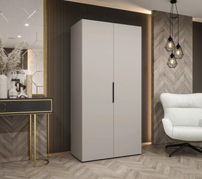 Šatníková skriňa 100 cm Mirabella 1 (kašmír + čierna). Akcia -79%. Vlastná spoľahlivá doprava až k Vám domov. 1126344