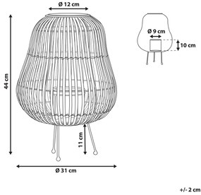 Drevený lampáš na sviečku 44 cm čierny BERKNER Beliani