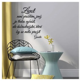 Samolepka na stenu s citátom Ambiance Gandhi Tajomstvo