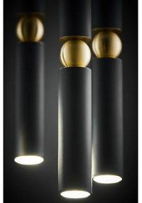 Jupiter 2014 - Luster na lanku ALAS 5xGU10/10W/230V čierna/zlatá