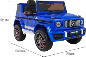 Ramiz Mercedes AMG G63 elektrické autíčko pre deti lakované modré + diaľkové ovládanie