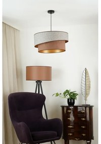 Brilagi - Luster na lanku VEGAS SHINE 1xE27/15W/230V pr. 50 cm šedá/hnedá