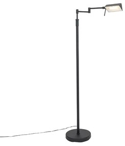 Dizajnová stojaca lampa čierna vrátane LED s dotykovým stmievačom - Notia