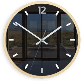 Nástěnné hodiny Grafit 30 cm šedé/černé